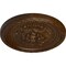 Ekena Millwork Palmetto Ceiling Medallion, Hand-Painted Root Beer Crackle, 11 1/2"OD x 1"P CM11PARBC - alternate 3